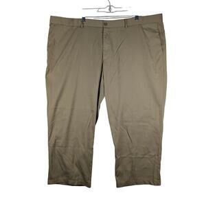 Nike Golf Khaki Tan Performance Pants Mens 48x27 Casual Chino Flat Front Slacks